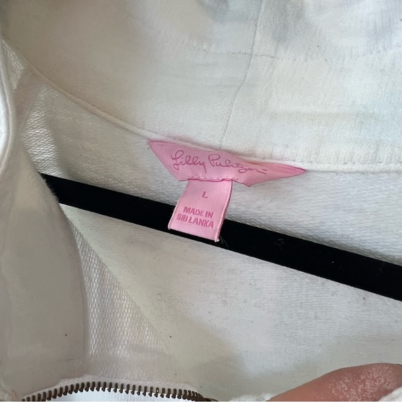 Lilly Pulitzer White Popover Sweatshirt - Large - Picture 3 of 3